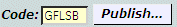 Puzzle code field and Publish button
