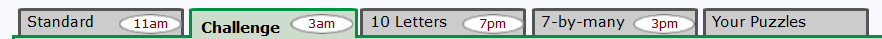 Challenge tab