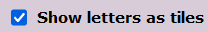 Tile option checkbox